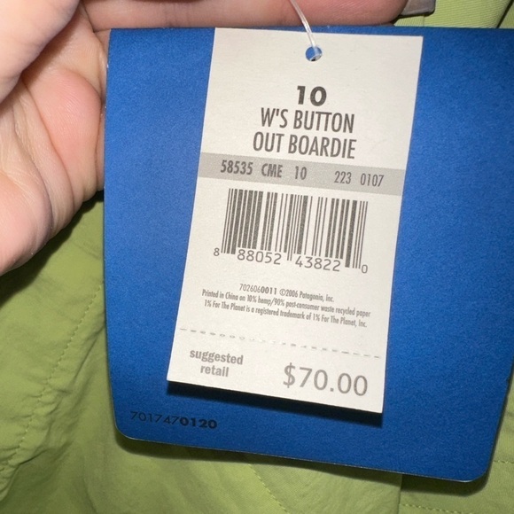 NWT Patagonia women’s bottom out boardie green shorts 10 - Picture 10 of 10